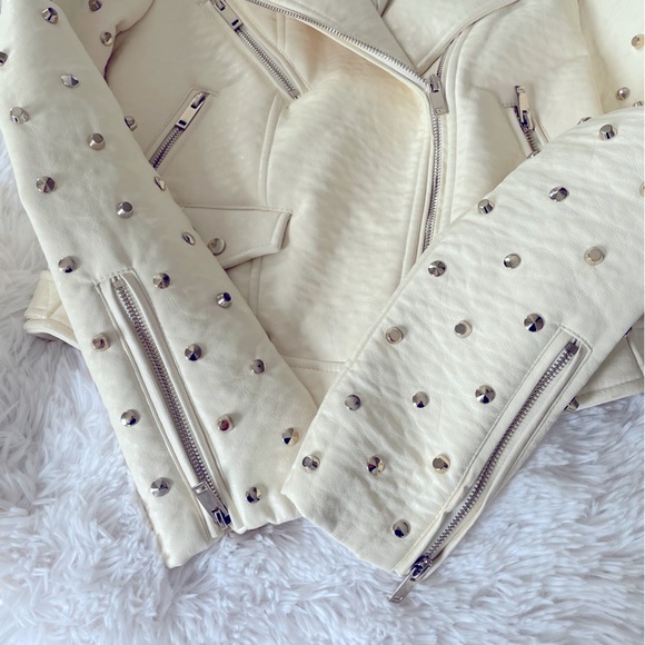 Zara white leather jacket - Picture 4 of 6